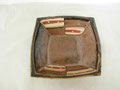 柿釉赤絵角鉢￥４，８００(22X22X4,5)