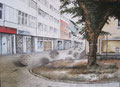 Save the City 2014, Acryl und Rost auf Leinwand 70x 50 cm