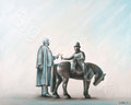 Prost Rüsselsheim!  Etikett Rüsselsheimer Riesling Jahrgang 2013, Acryl auf Leinwand 50x40 cm