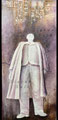 Vermächtnis Acryl, Rost, Sand auf Leinwand 133 x 61 cm /Alles verändert sich, alles ist vergänglich: Adam Opel und die Auflösung seines (Lebens)Werkes 