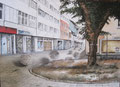 Save the City 2014, Acryl und Rost auf Leinwand 70x 50 cm