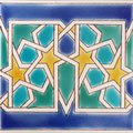 Orientalische Fayencen, keramische Wandfliese // Dekor: Morisco F 15x15 cm