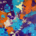 "Petite Impression Colorée" Acrylique sur toile 60 x 60 cm