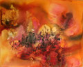 "Le Souk" Acrylique et encre sur toile 100 X 80 cm