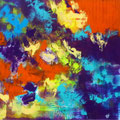 "Grande Impression Colorée" Acrylique sur toile - 80 x 80 cm