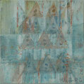 o.T., 2010, Acryl auf Holz, 14 x 14 cm