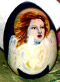 Angel,egg- decorative,11cm,wooden