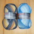 Pro Lana Golden Socks Schluchsee - 6-fach Sockenwolle für zwei identische Socken, der Farbrapport beginnt nach einem Stück ungefärbter Wolle in der Mitte des Knäuels neu, 75% Schurwolle und 25% Polyamid, 420m/100g, Schonwaschgang bis 40°