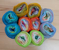 Ferner Wolle Farbtornados - weiches, sommerliches Garn aus 100% Baumwolle (Bio) mit tollen Farbverläufen, Lauflänge 350m/100g, Schonwaschgang bis 30°