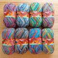 Opal Sockenwolle 4-fach Laubgeflüster, 75% Schurwolle (superwash) und 25% Polyamid, Lauflänge 425m/100g, Schonwaschgang bis 40°
