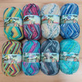 Opal Sockenwolle 6-fach Regenwald 19 die Urwaldschule - 75% Schurwolle (superwash) und 25% Polyamid, Lauflänge 420m/150g, Schonwaschgang bis 40°