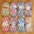 Opal Sockenwolle 4-fach Aquarell, 75% Schurwolle (superwash) und 25% Polyamid, Lauflänge 425m/100g, Schonwaschgang bis 40°