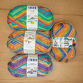 Opal Sockenwolle 4-fach Regenwald 20 - 75% Schurwolle (superwash) und 25% Polyamid, Lauflänge 425m/100g, Schonwaschgang bis 40°
