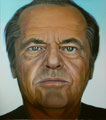 Jack Nicholson, Imposantes Portrait in Öl, Portrait fotorealistischgemalt, Portraitmalerei in Öl, Auftragskunst, Auftragsportrait, Originalkunst