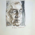 Portrait von Kunsthistoriker Enst Gombrich: Meisterhafte Tusche Portraitkunst