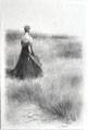 "Poesie im Wind: Bleistiftzeichnung im Kleinformat - Kunst für Ruhe und Entspannung"