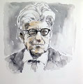 Tusche Portrait Zeichnung: Ernst Bloch, Portraitkunst von Cecily Park 