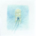 Illustration, Illustration in Pastell, Himmelblau,  Himmelstor, Goldener Pforte, Majestätische Illustration, Cecily Park