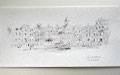 "Wismar im Fokus: Malerische Tuschezeichnung des historischen Marktplatzes im Original von Cecily Park"