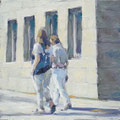 Tagesbilder, Dailypainting, Ölmalerei, Kunst für Sammler, Schöne Beige, Spaziergang, Cecily Park 