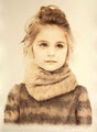 Portraitzeichnung in Sepia, Liebevolle Kinderportraits, Portrait in Pastell, Portrait zeichnen lassen, Jubiläumsportrait, Cecily Park 