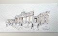 "Feine Tuschezeichnung des erhabenen Brandenburger Tors in Berlin: Kunstwerke direkt vom Künstler"