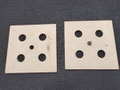 Bei den beiden Platten werde 22mm Löcher gebohrt, einmal für das Kugellager und einmal für die Antriebswelle. 