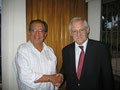 Egon Jüttner mit Edmundo Jarquín, Vizepräsidentschaftskandidat PLI-UNE, Nicaragua