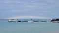 2-1「海の虹」宮古島 / 松田：白浜の向こうに虹が出ていました。