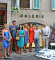 Les artistes de la galerie Gabel, de gauche à droite; George, Thierry Pelletier, Martine Polisset, Anne Arnaud, Valérie Gaidoz, Philippe Berry, Patrick Moya