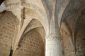 la salle du pilier au château de Quéribus
