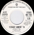 Teenage Lament '74 / Hard Hearted Alice - USA - PROMO - B 