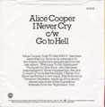 I never cry / Go to Hell - UK - Back