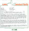 You want it, you got it / Who do you think we are - Germany - Product facts sheet