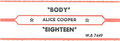 Eighteen / Body - USA -  Jukebox strips - Version 3