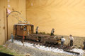 Diorama über den Bau der Rittnerbahn