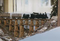 Diorama einer Waldbahn