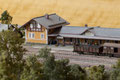 Der Bahnhof Spondinig als Diorama in Spur N