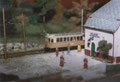 Das Diorama der Rittnerbahn mit dem Bahnhof Klobenstein