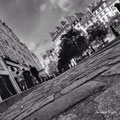 On the pavement at Place Dauphine - Paris