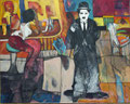 Charly Chaplin, Acryl auf Leinen, 2001