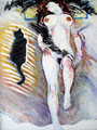 Katzen, Acryl auf Leinen, 1995