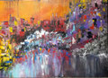 harbour (70x50) - acrilico su tela tecnica mista