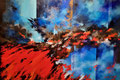 Nel blu  120 x 80 acrilico su tela