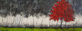the red tree (100 x 40) - acrilico su tela