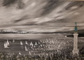barcolana (100 x 50) - acrilico su tela