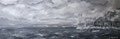 Miramar in tinte di grigio ( 120 x 30) - acrilico su tela