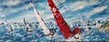 Match race ( 60 x 20) - acrilico su tela
