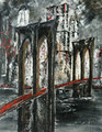 il ponte ( 60 x 120) - acrilico su tela
