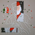 Giuseppe, tecnica mista su tela, 100 x 100 anno 2011